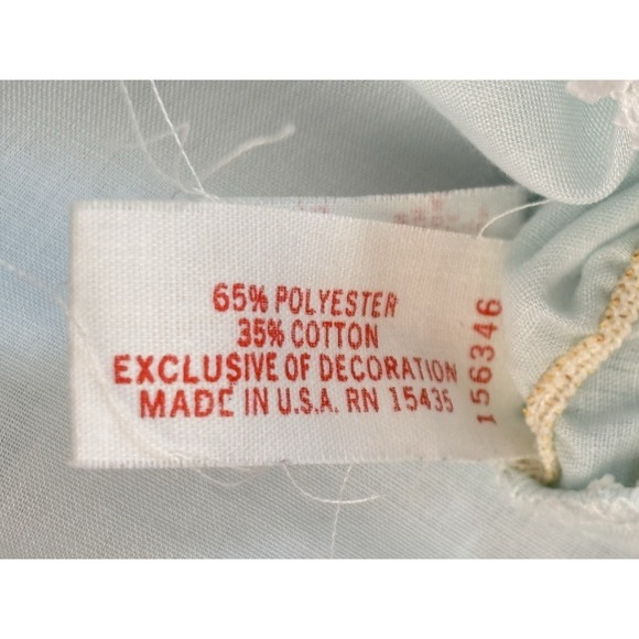 Vintage Cottagecore Dress M Nightgown Robe Embroidered Eyelet Lace Ruffle Ribbon - Picture 9 of 12